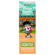 Angelus 13-Piece Vintage Baseball Paint Kit for custom shoes and leather goods – complete kit with classic baseball-inspired colors - front of box