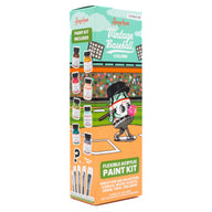 Angelus 13-Piece Vintage Baseball Paint Kit for custom shoes and leather goods – complete kit with classic baseball-inspired colors - front angle of box