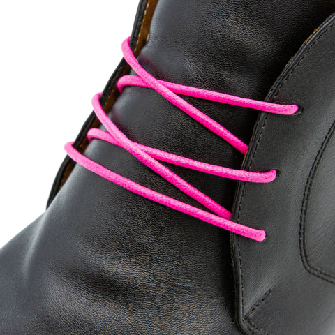 Hot Pink Waxed Dress Shoelaces