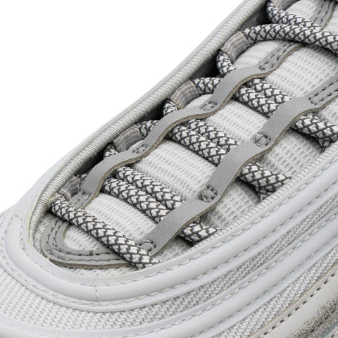 White 3M Reflective Rope Laces on shoes
