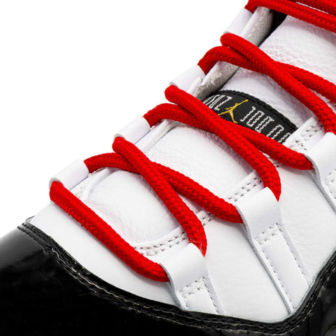 Red - XI Rope Laces on shoe Jordan XI