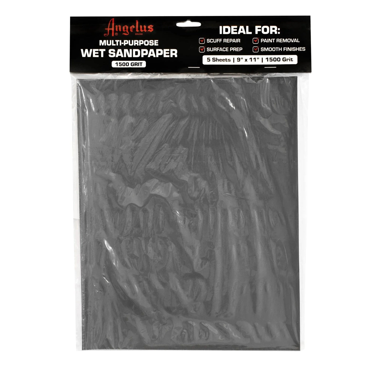Angelus Direct Angelus 9"x11"Multi-Purpose Wet Sandpaper 1500 Grit (5 Pack)