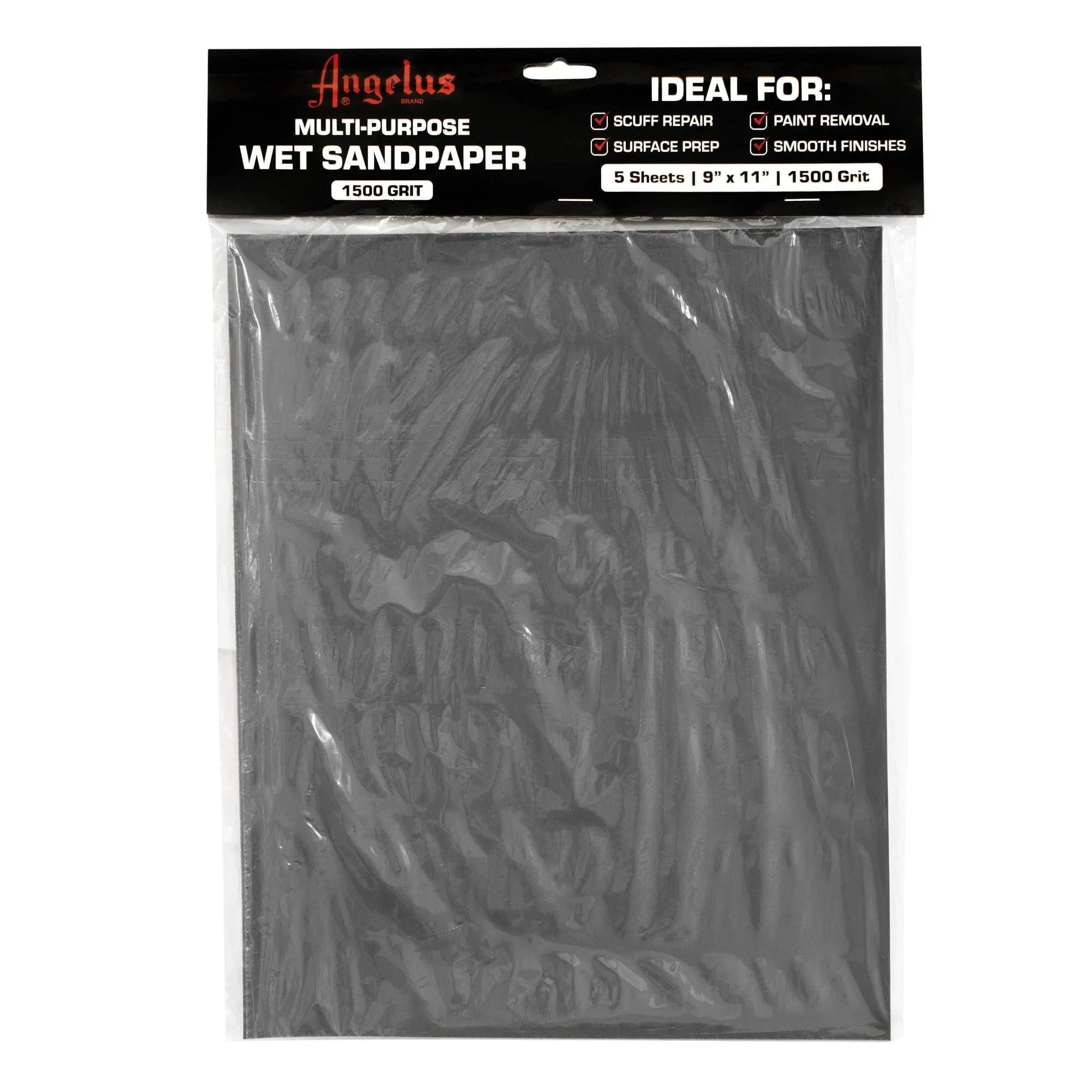Angelus Direct Angelus 9"x11"Multi-Purpose Wet Sandpaper 1500 Grit (5 Pack)