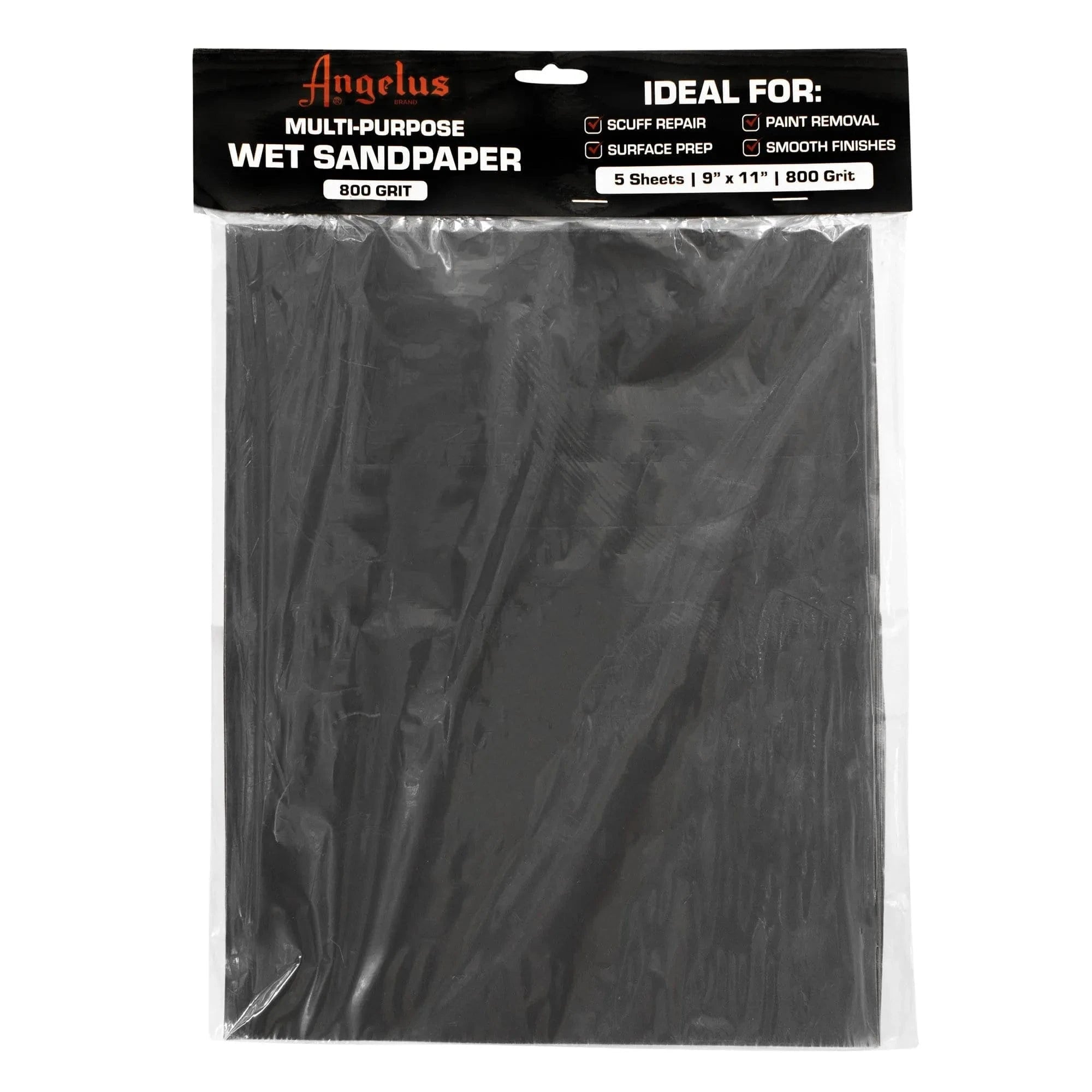 Angelus Direct Angelus 9"x11"Multi-Purpose Wet Sandpaper 800 Grit (5 Pack)
