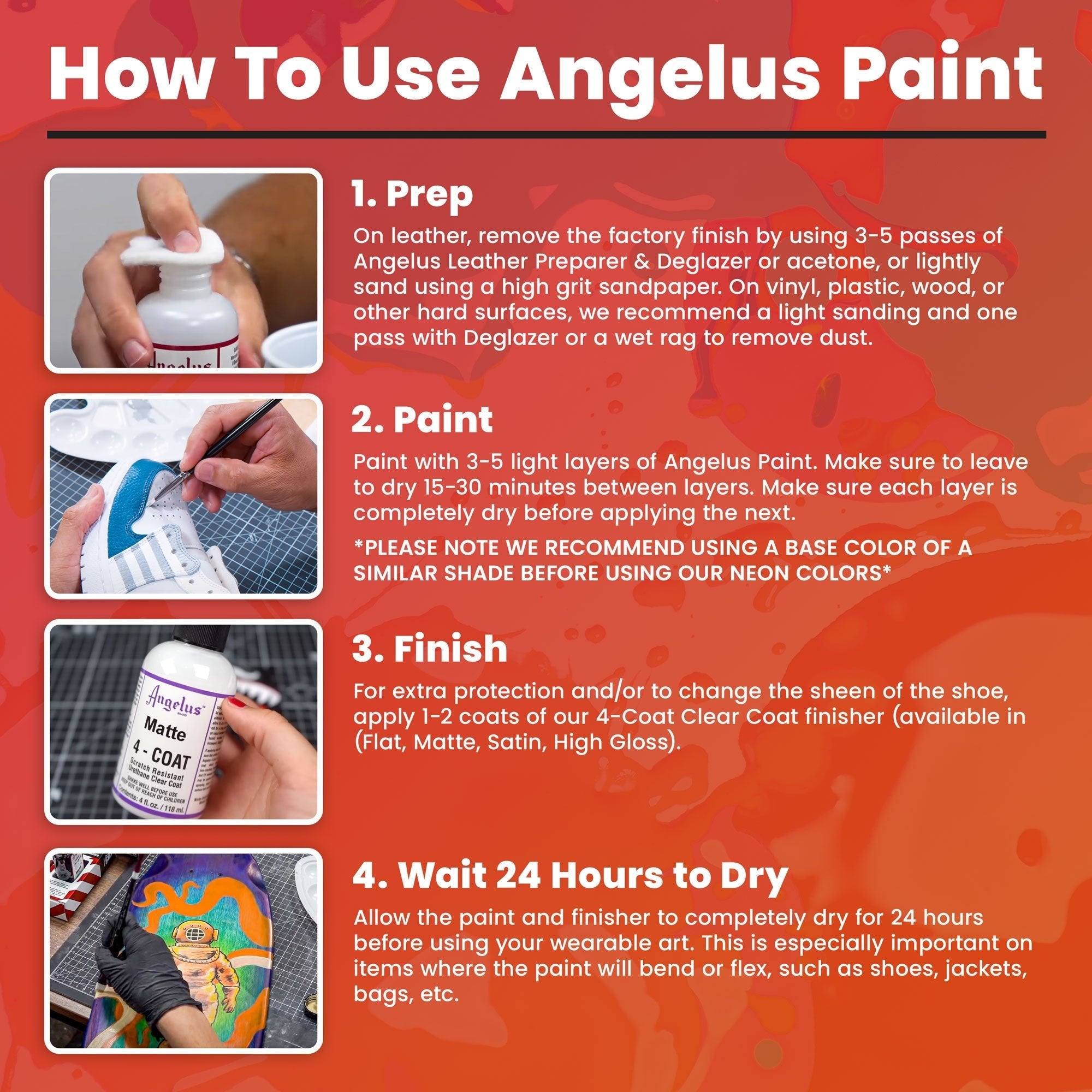 Angelus Acrylic Leather Paint - Best Sellers Kit - Angelus Direct