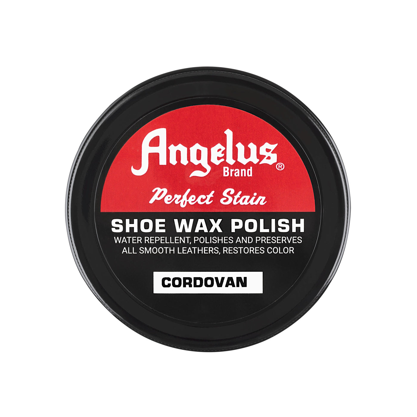 Angelus Cordovan Shoe Wax Polish - Deep Burgundy Stain for High-End Leather Footwear