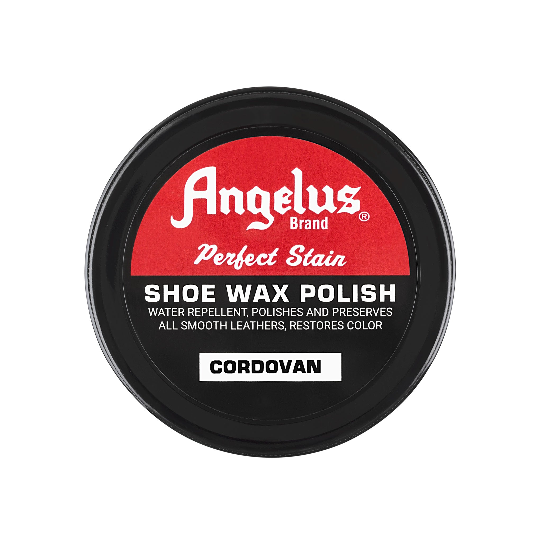 Angelus Cordovan Shoe Wax Polish - Deep Burgundy Stain for High-End Leather Footwear