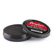 Angelus Cordovan Shoe Wax Polish - 3/4 angle view of open burgundy wax tin