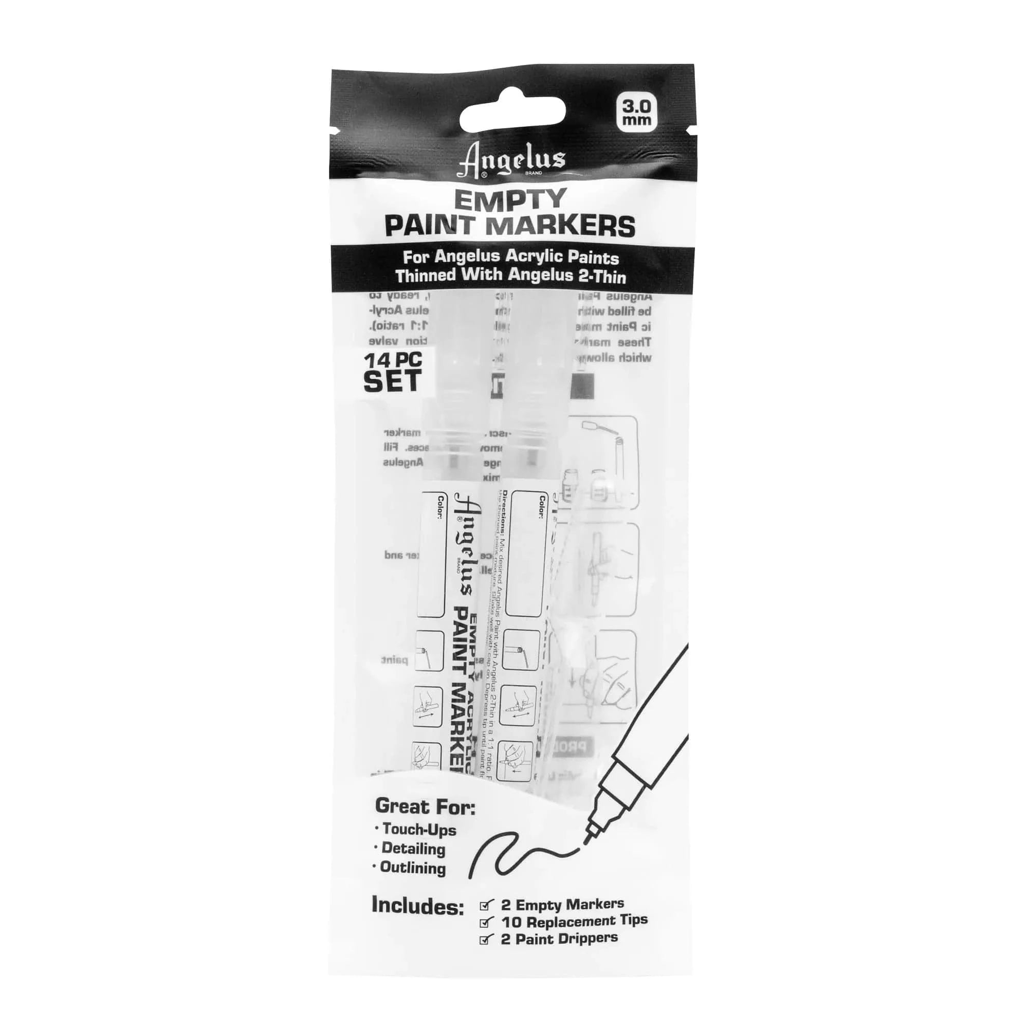 Angelus Empty Paint Marker Set - Angelus Direct