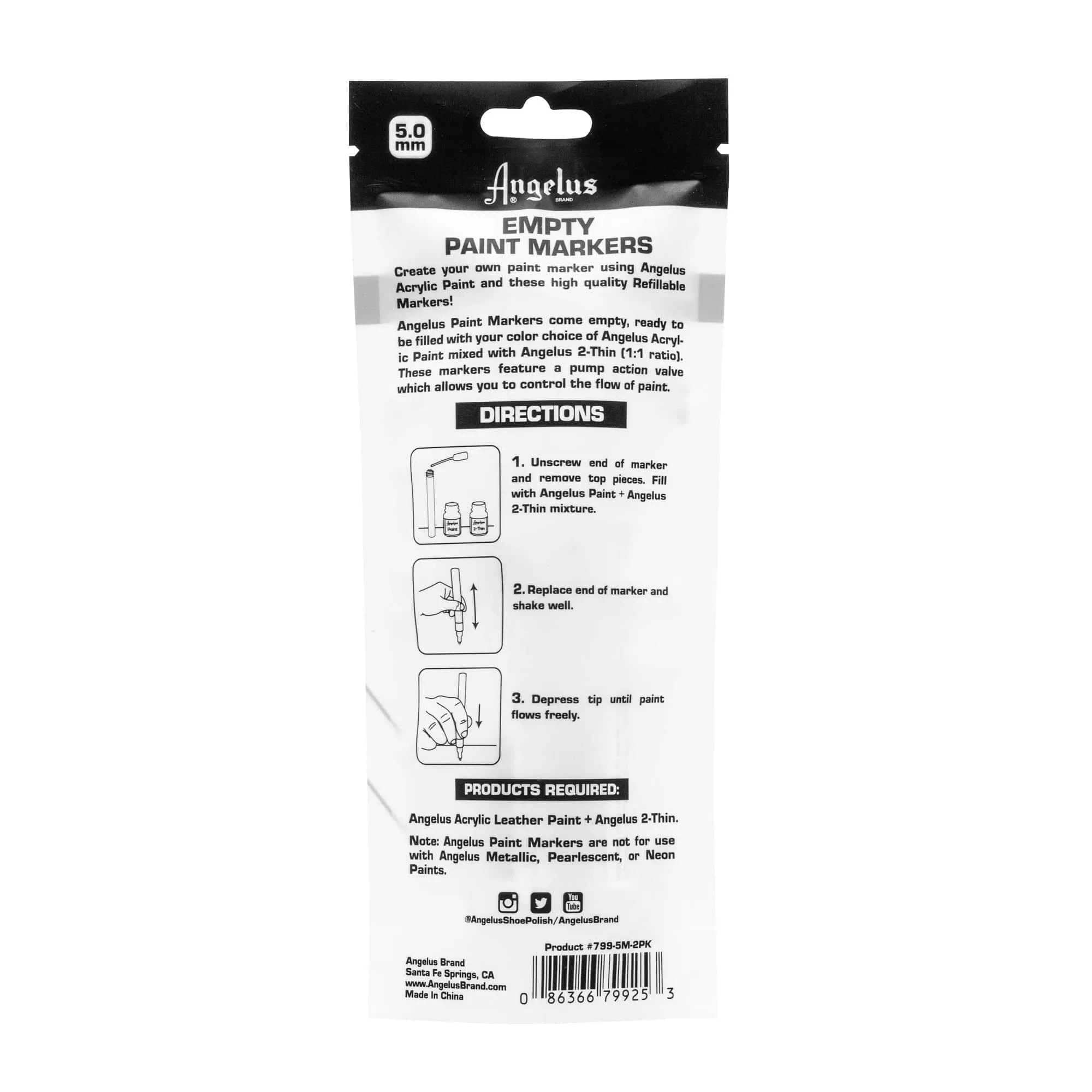 Angelus Empty Paint Marker Set - Angelus Direct