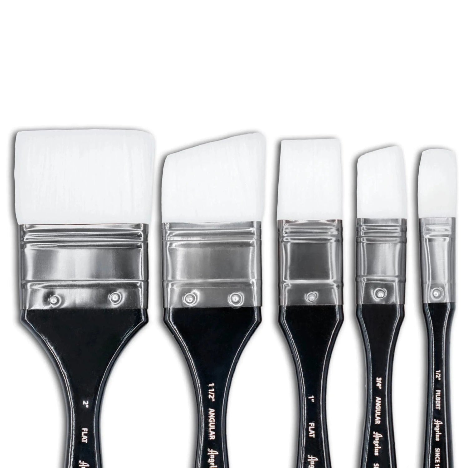 Angelus Direct Angelus Jumbo Paint Brush Set 5 Jumbo Brushes