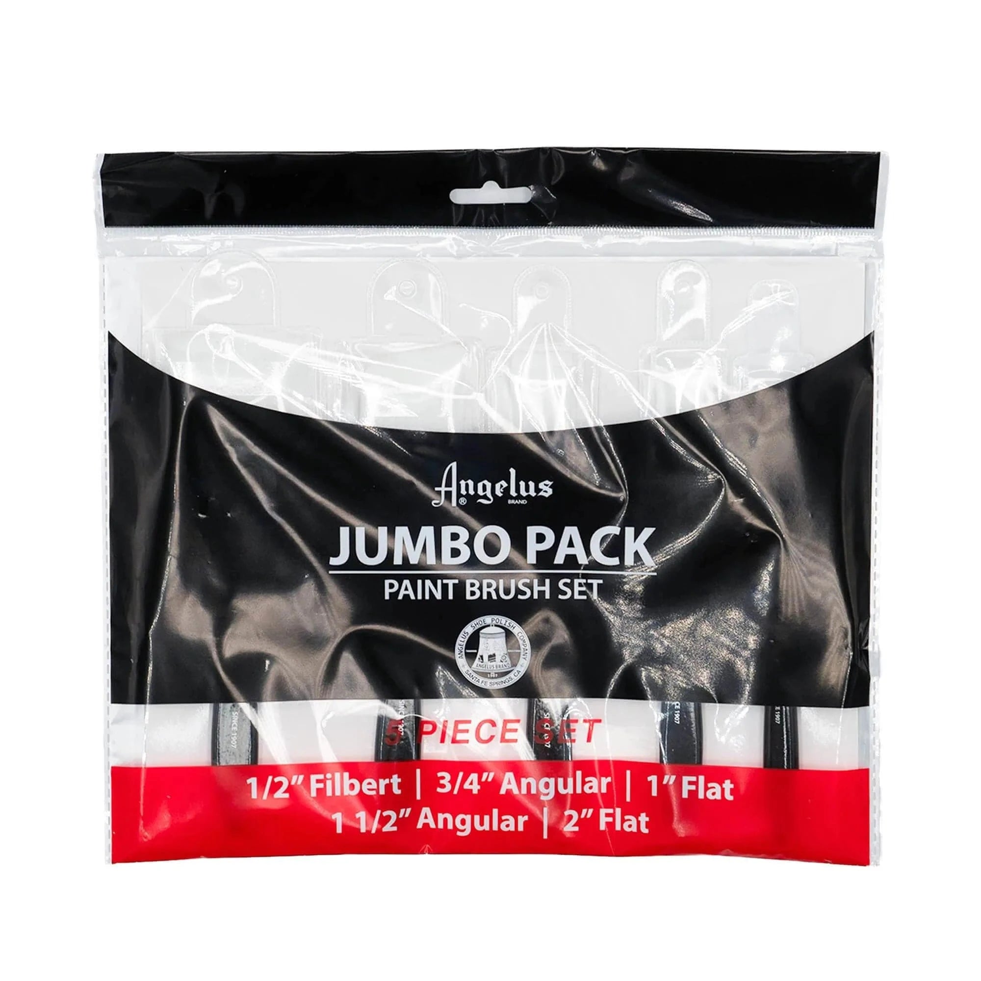 Angelus Direct Angelus Jumbo Paint Brush Set 5 Jumbo Brushes