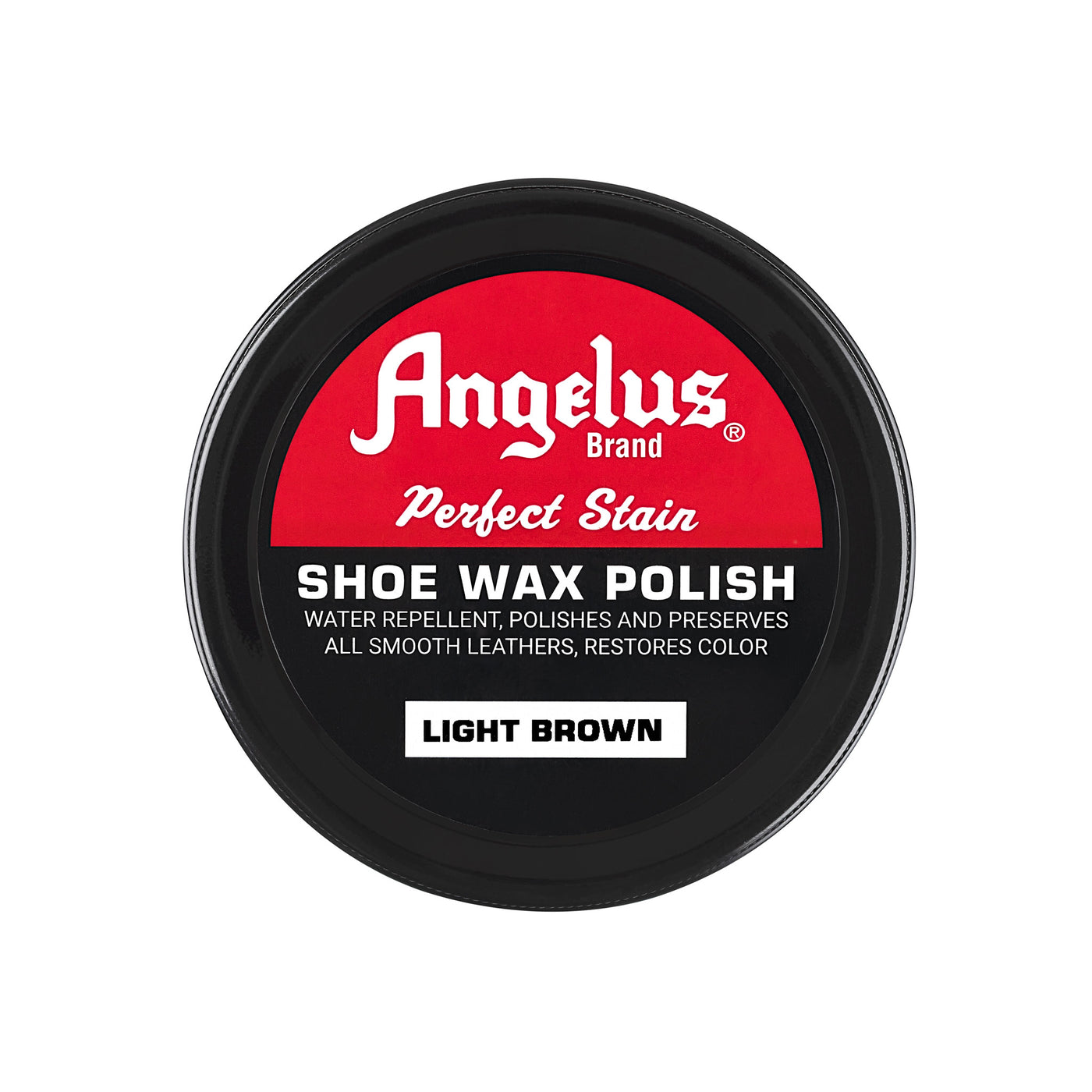 Angelus Light Brown Shoe Wax Polish - Restores Color and Shine to Light Tan Leathers
