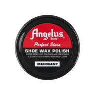 Angelus Mahogany Shoe Wax Polish - Rich Reddish-Brown Stain for Smooth Leathers