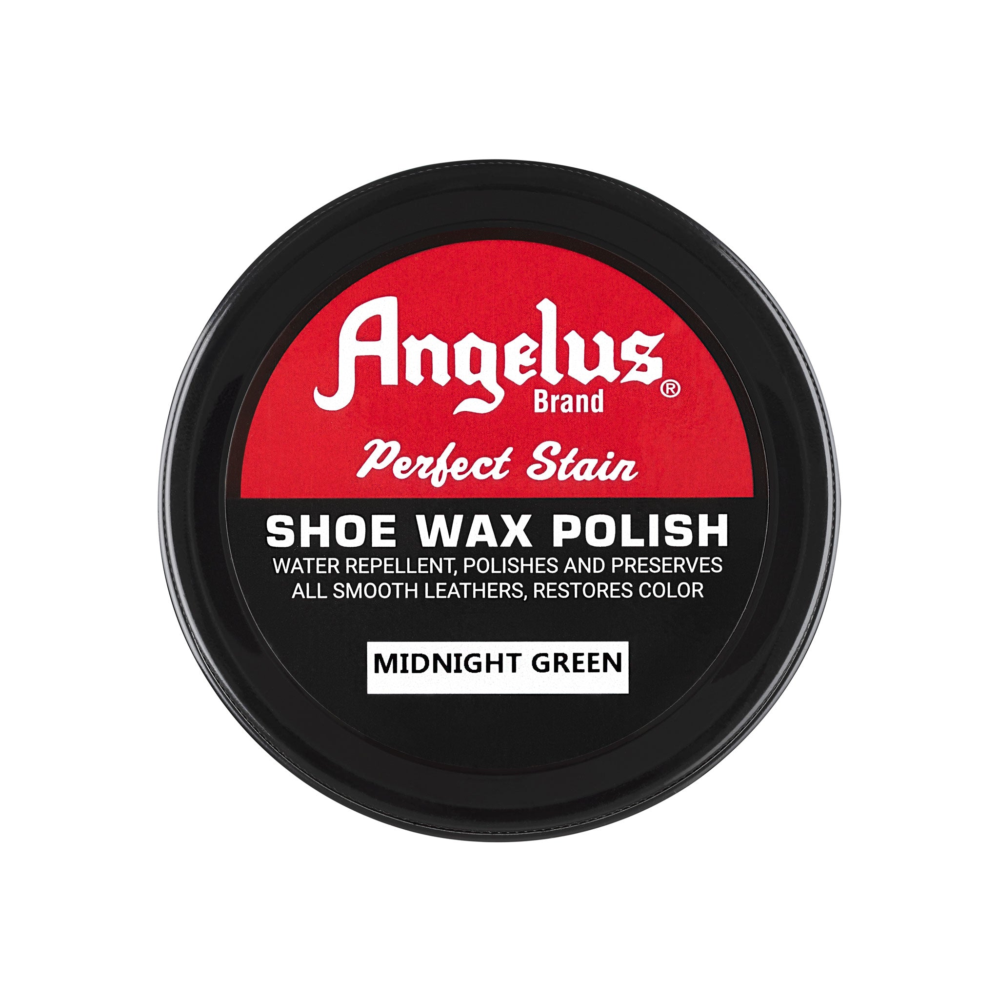 Angelus Midnight Green Shoe Wax Polish - Rare Dark Green Tint for Leather Restoration