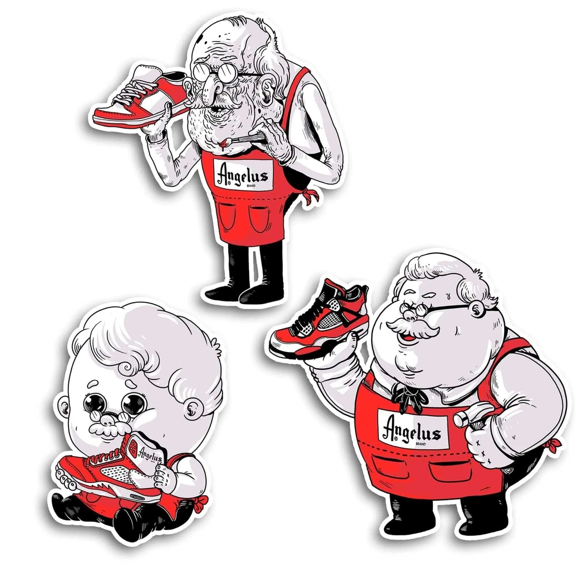 Angelus Direct Angelus "Old School" Sticker Pack by AlexMDC Pack of 3