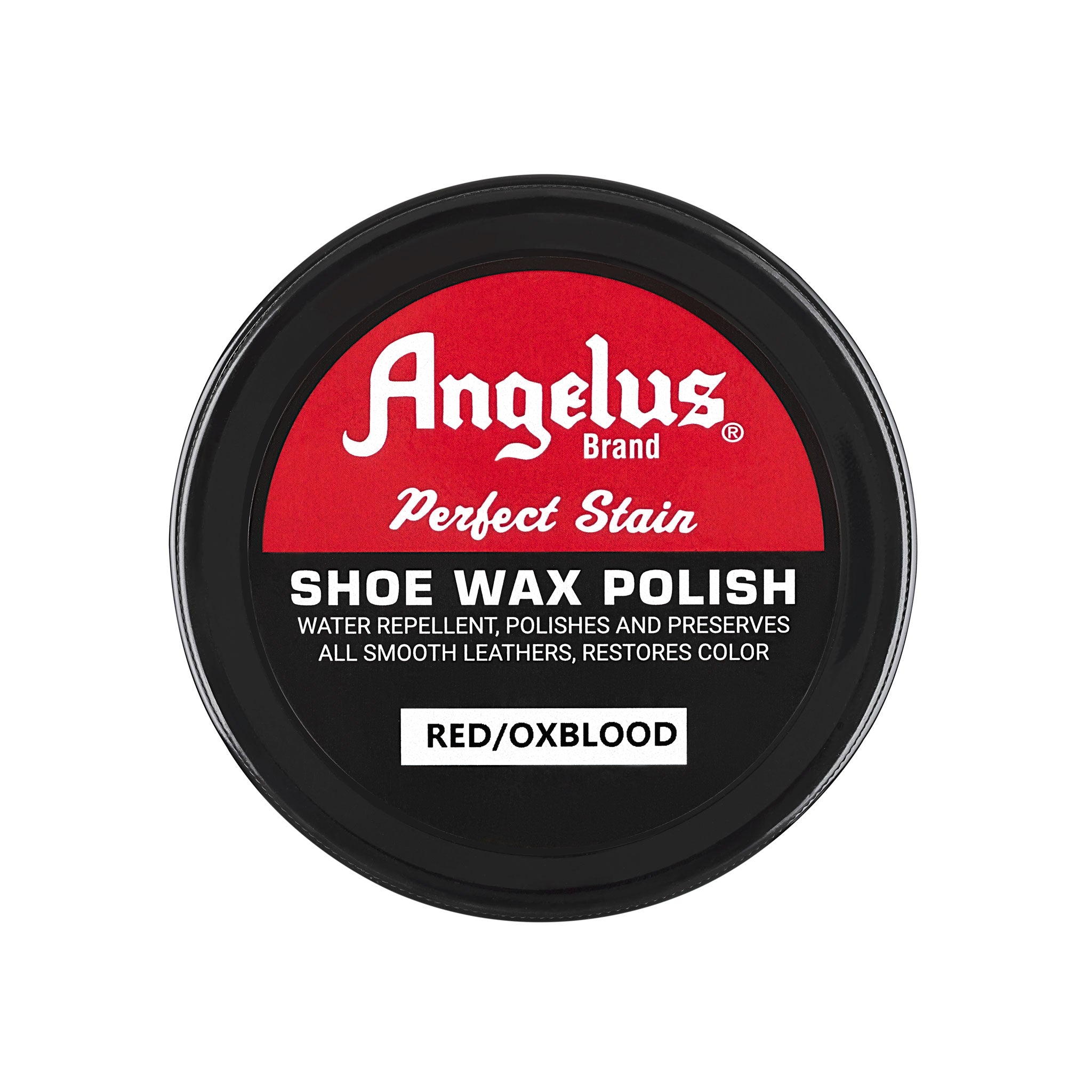 Angelus Red/Oxblood Shoe Wax Polish - Deep Red Stain for Polishing Smooth Leathers
