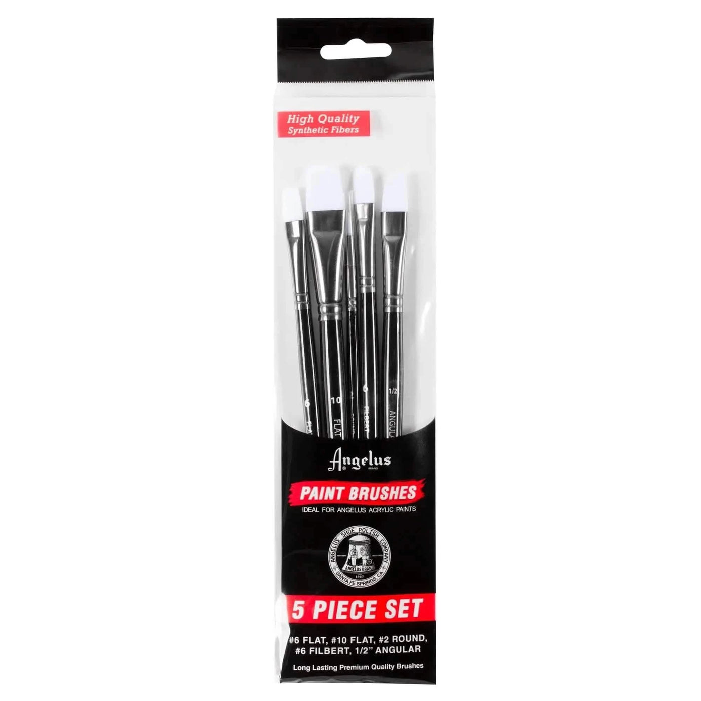 Angelus Direct Angelus Paint Brush Set 5 Brushes Accessories