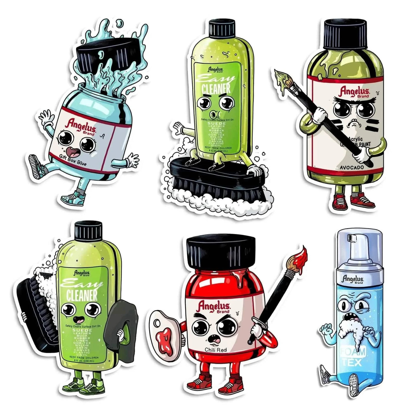 Angelus Direct Angelus Products Sticker Pack by AlexMDC #1 Pack of 6