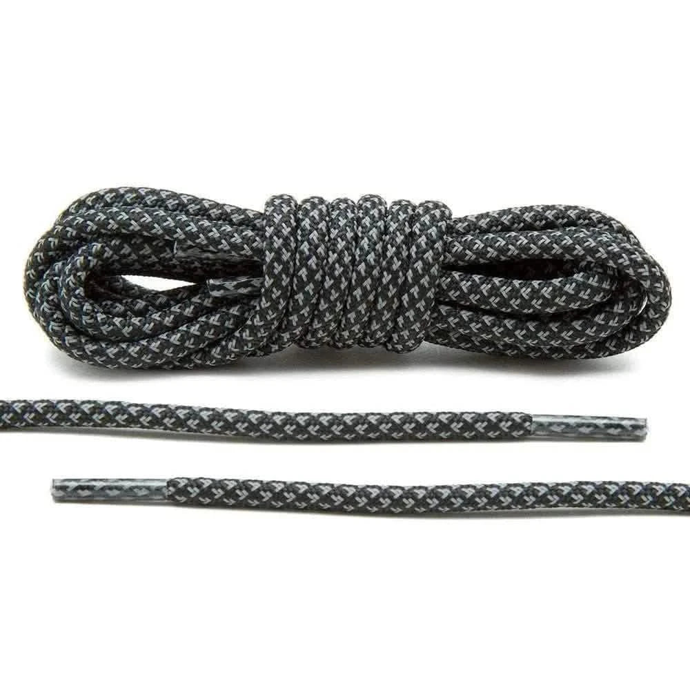 Lace Lab Black 3M Inverse Rope Laces Reflective Rope Shoelaces