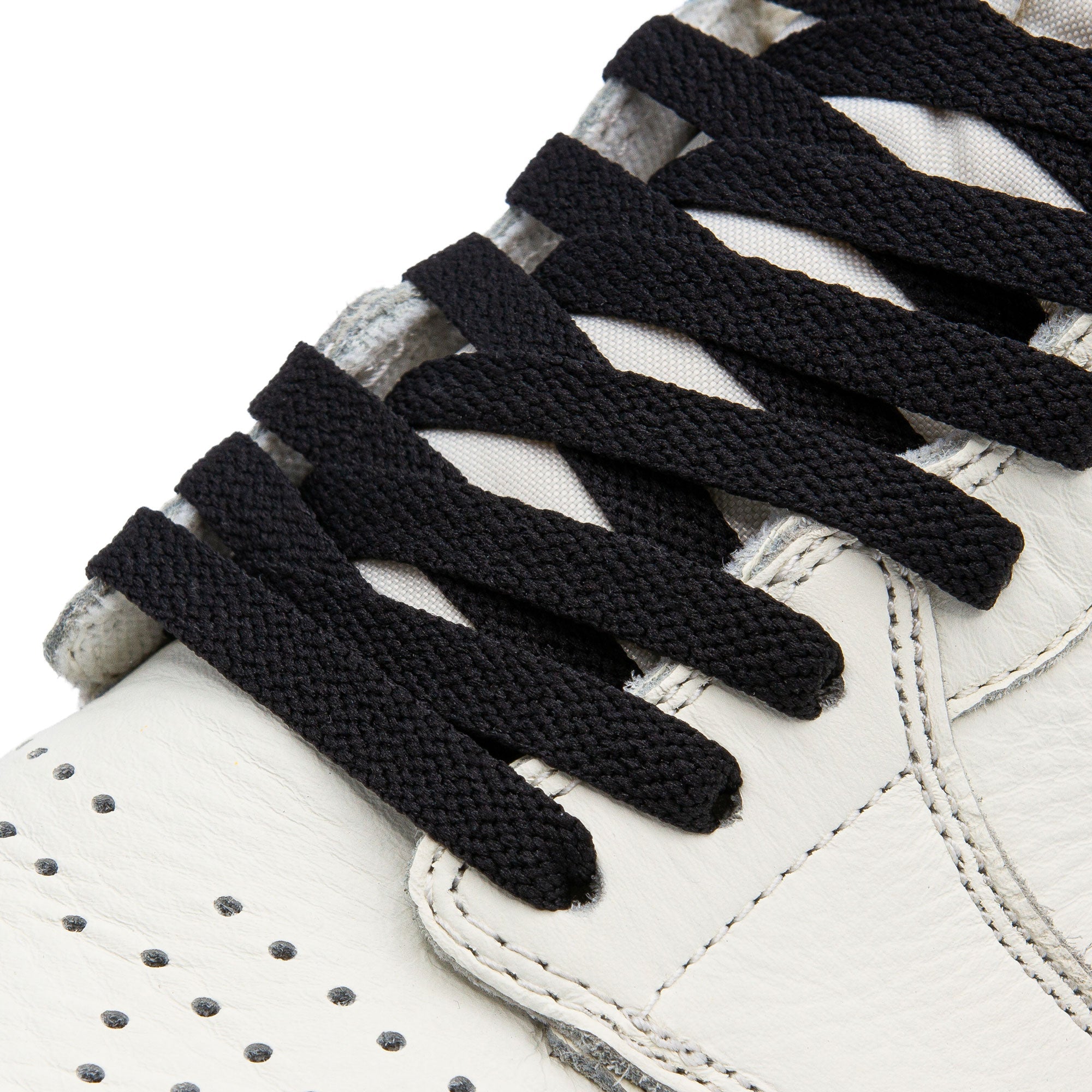 Black Jordan 1 Replacement Shoelaces - Angelus Direct