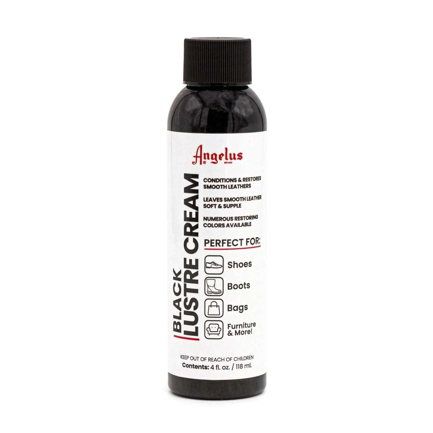 Angelus Direct Black Lustre Cream 4 oz. Lustre Cream