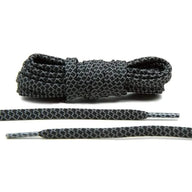 Lace Lab Black Reflective Flat Laces 1.0 Reflective Flat Shoelaces