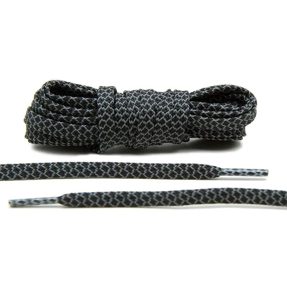 Black Reflective Flat Laces 1.0 - Angelus Direct