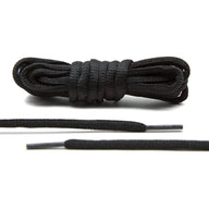 Lace Lab Black - Thin Oval Laces Oval