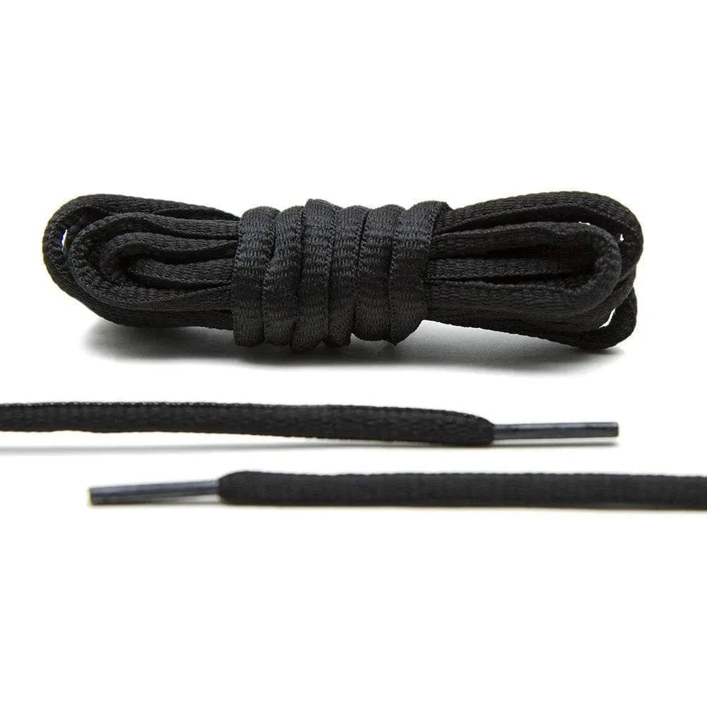 Lace Lab Black - Thin Oval Laces Oval