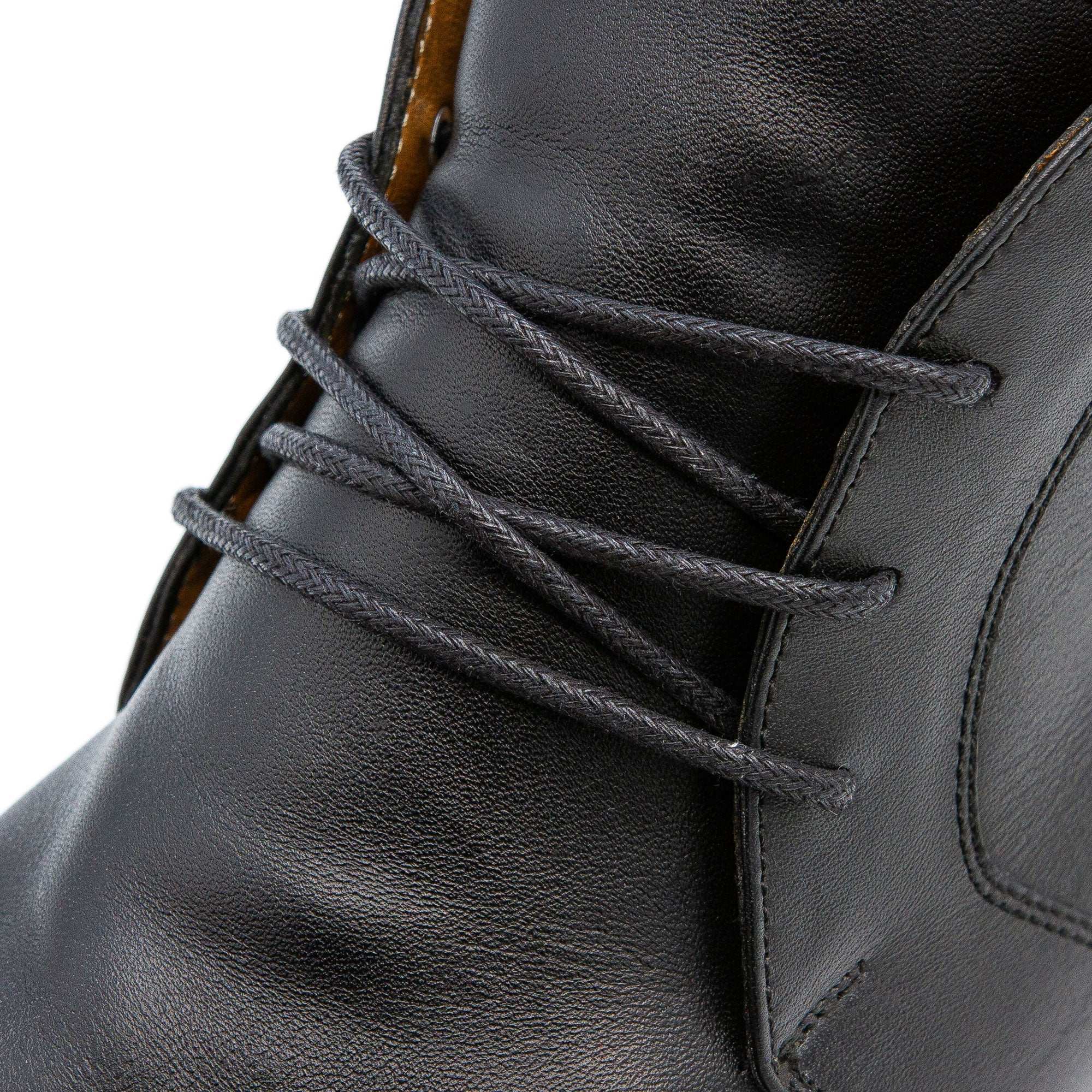 Black Waxed Dress Shoelaces - Angelus Direct