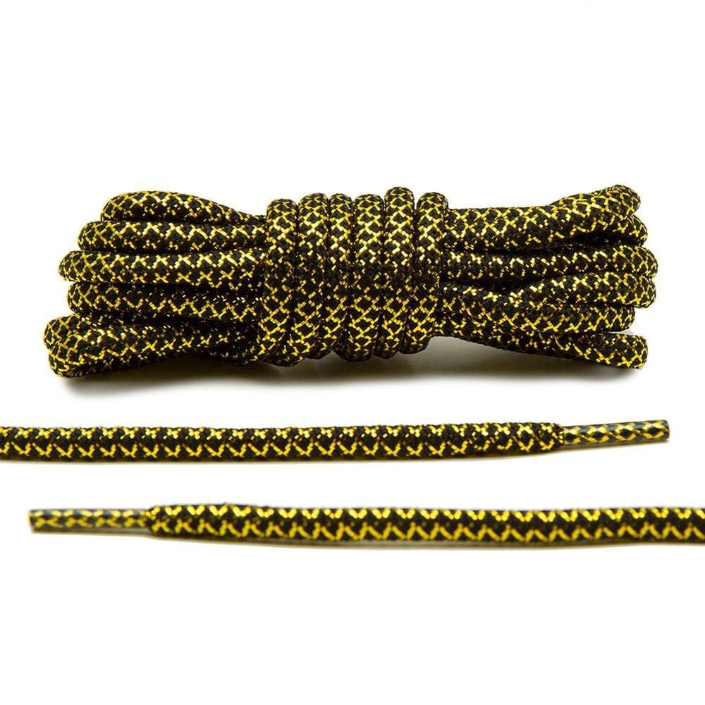 Black/Metallic Gold Rope Laces - Angelus Direct