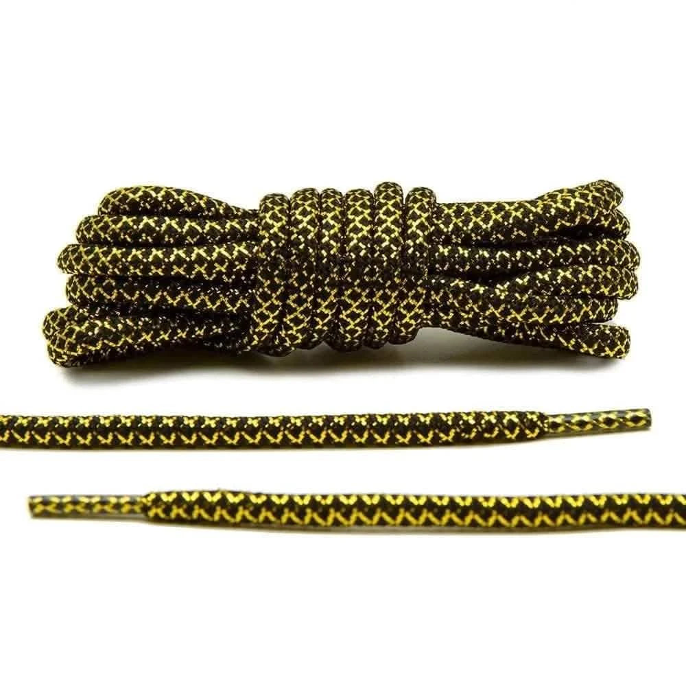 Lace Lab Black/Metallic Gold Rope Laces Rope Shoelaces
