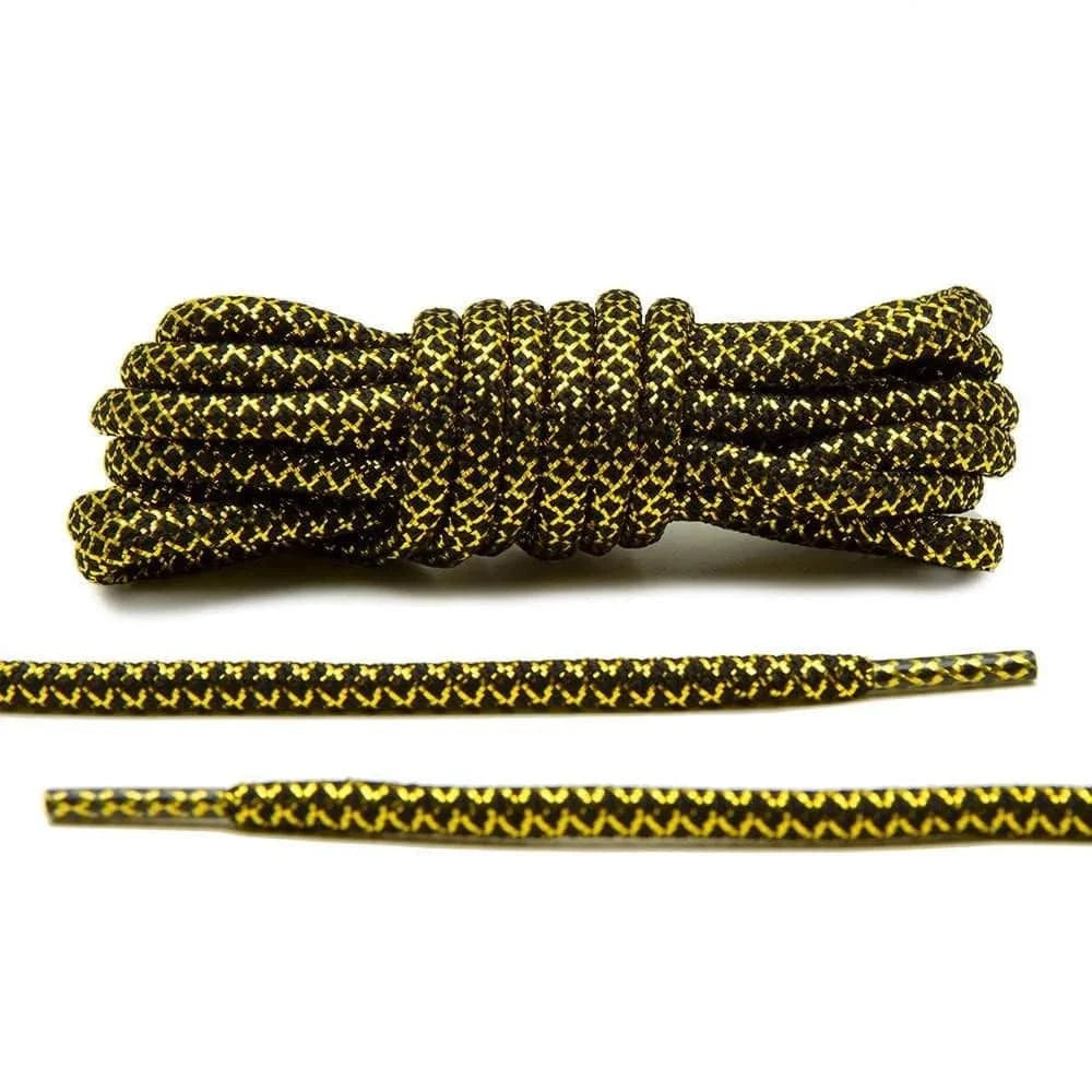 Black/Metallic Gold Rope Laces - Angelus Direct