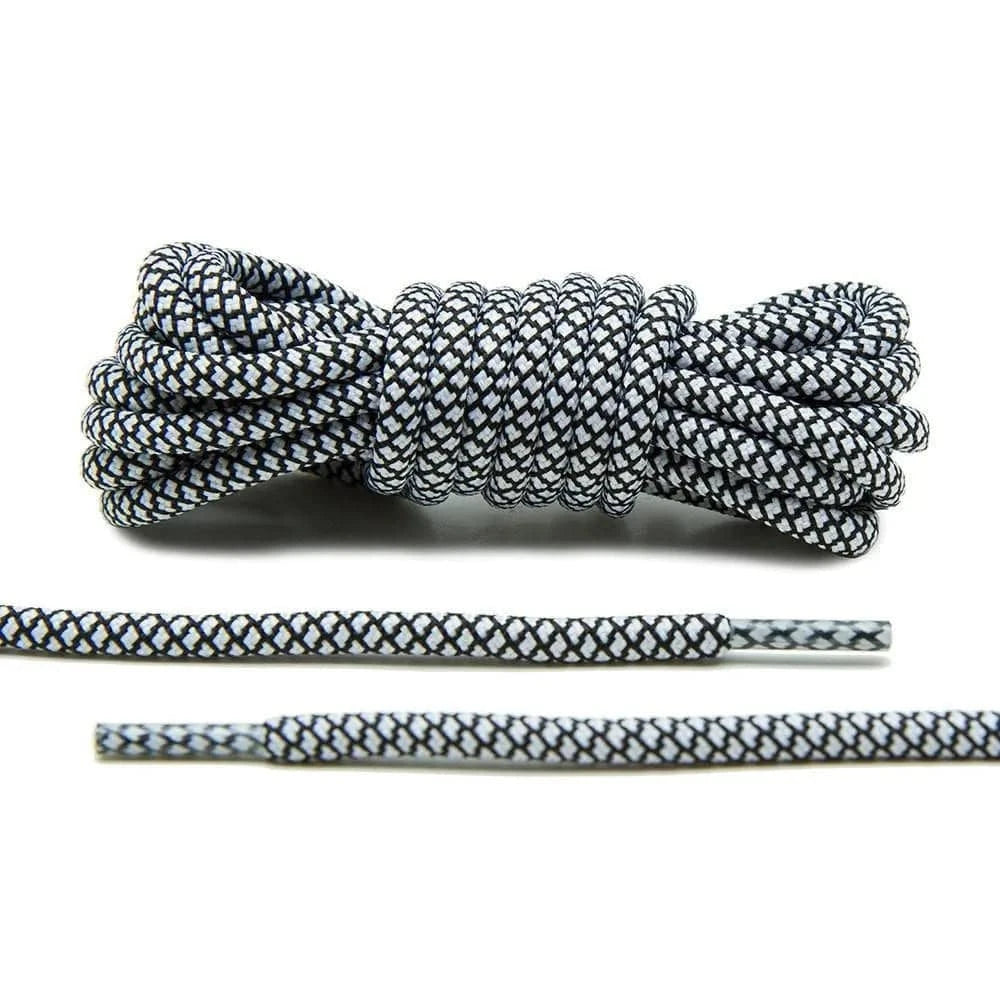 Black/White Rope Laces - Angelus Direct