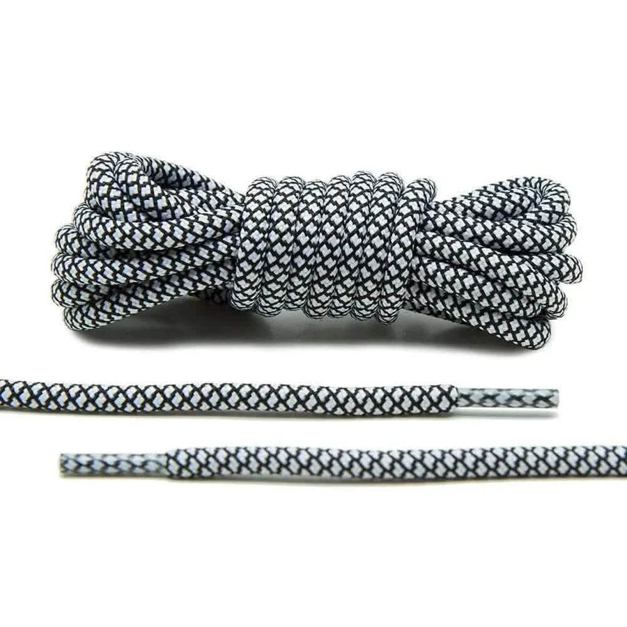 Black/White Rope Laces