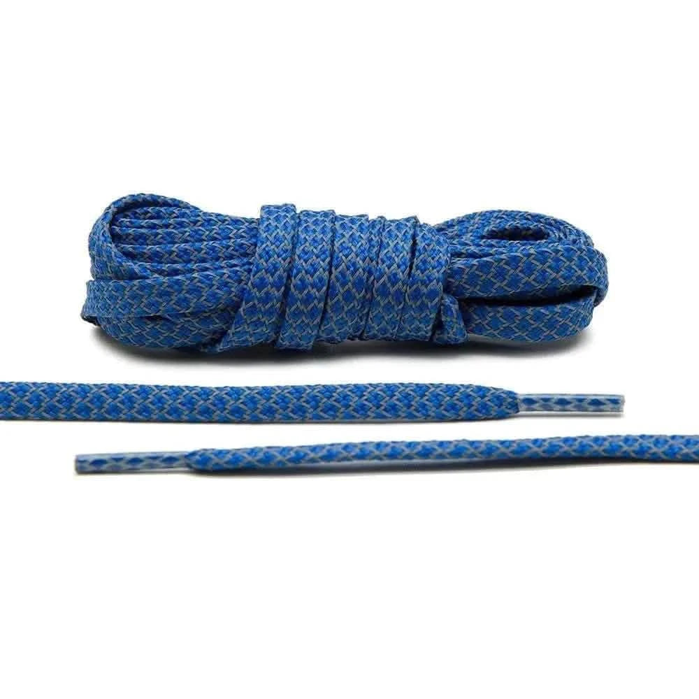 Lace Lab Blue - Reflective Flat Laces 1.0 Reflective Flat Shoelaces