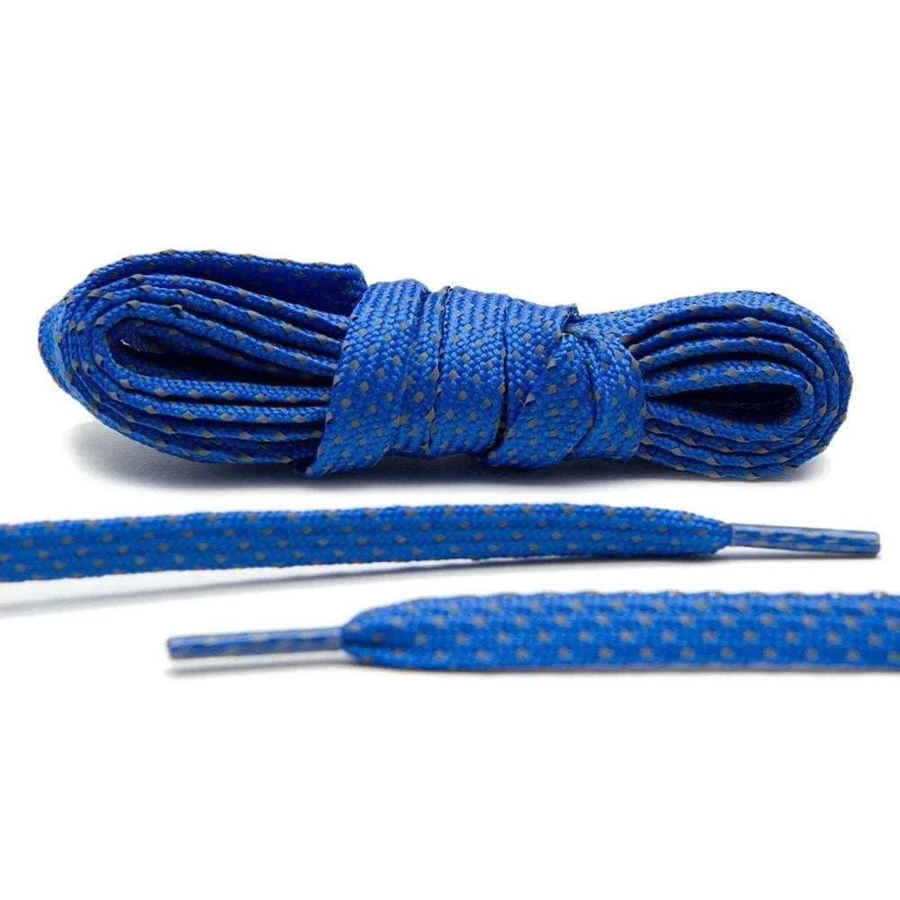 Blue - Reflective Flat Laces 2.0 - Angelus Direct