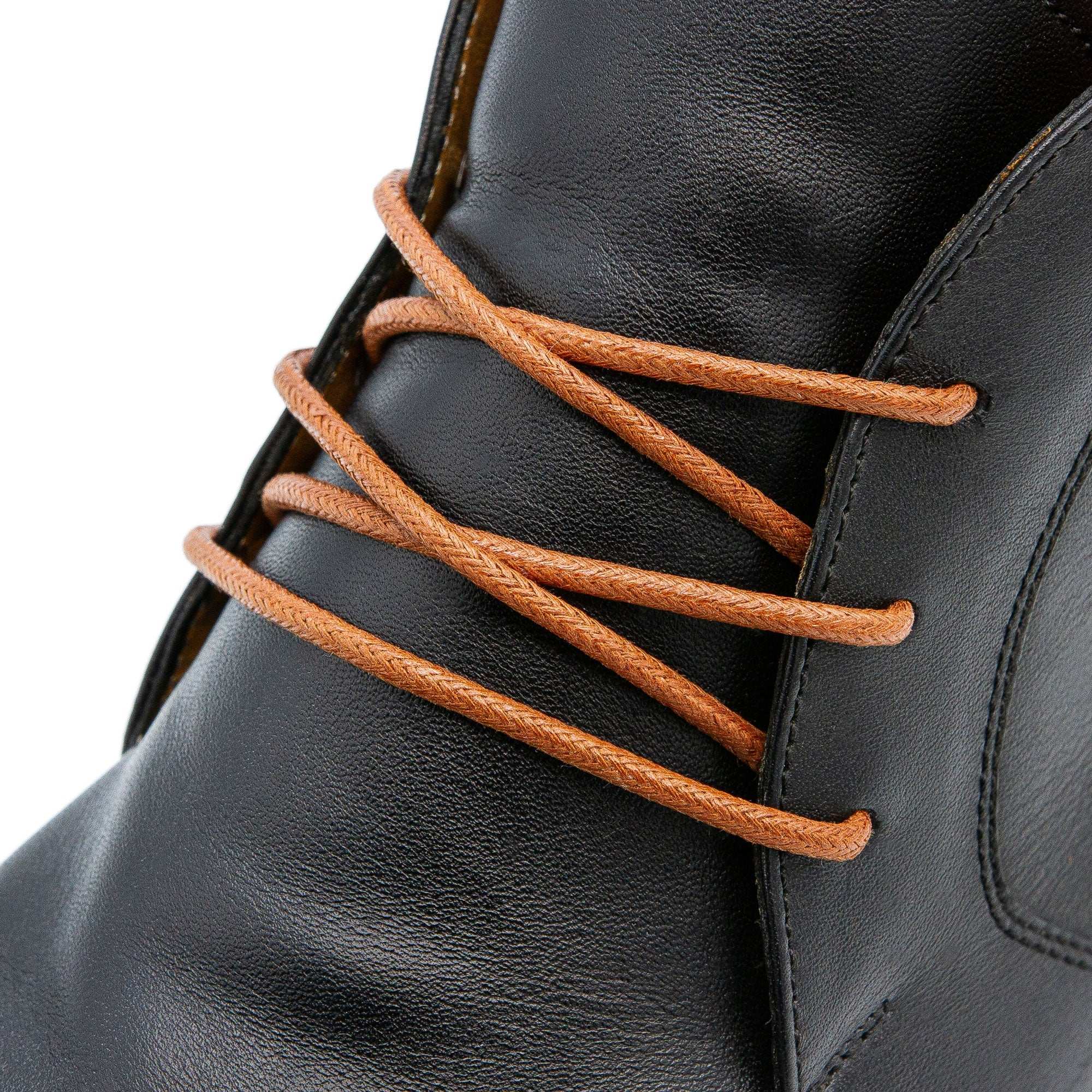 Brown Waxed Dress Shoelaces - Angelus Direct