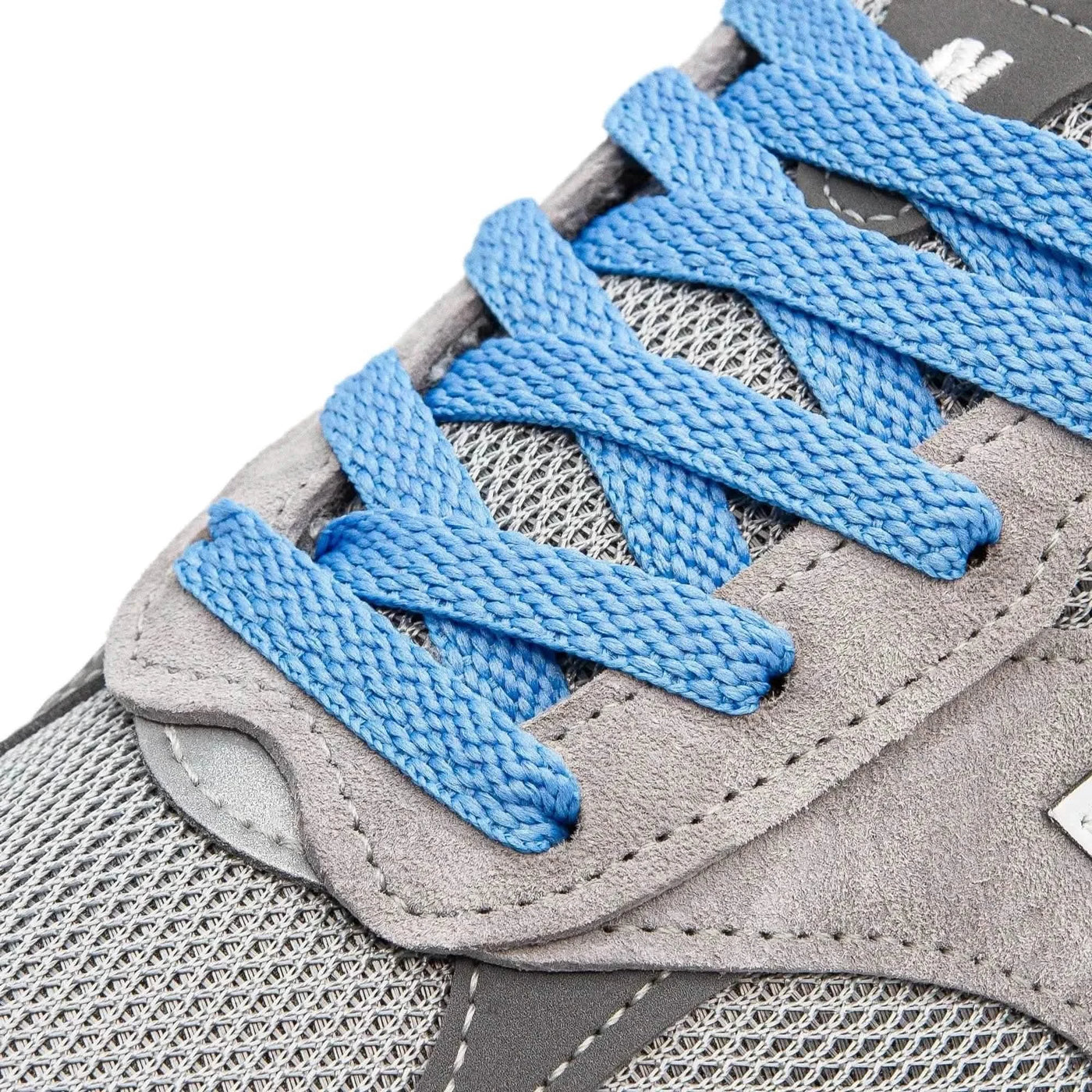 Lace Lab Columbia Blue Shoe Laces Flat Shoelaces