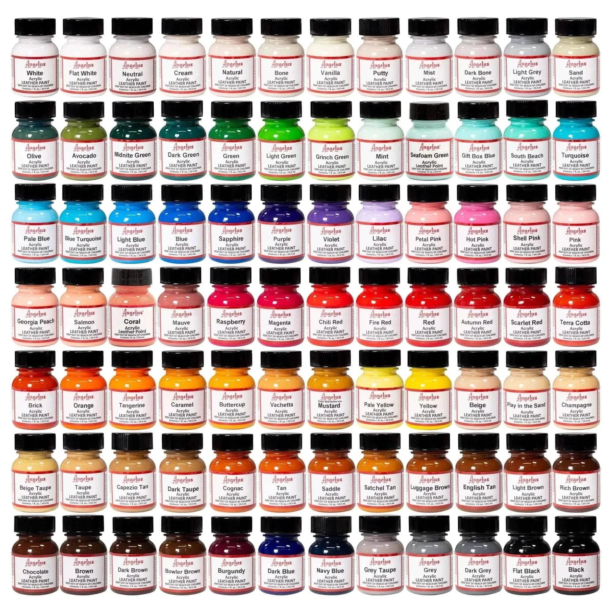 Angelus Direct Complete Standard Color Kit - 84 colors Complete 1 oz. Set Paint Kit