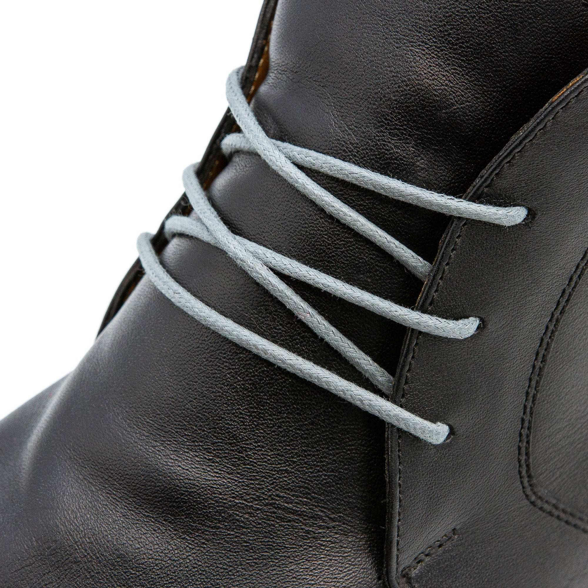 Cool Grey Waxed Dress Shoelaces - Angelus Direct