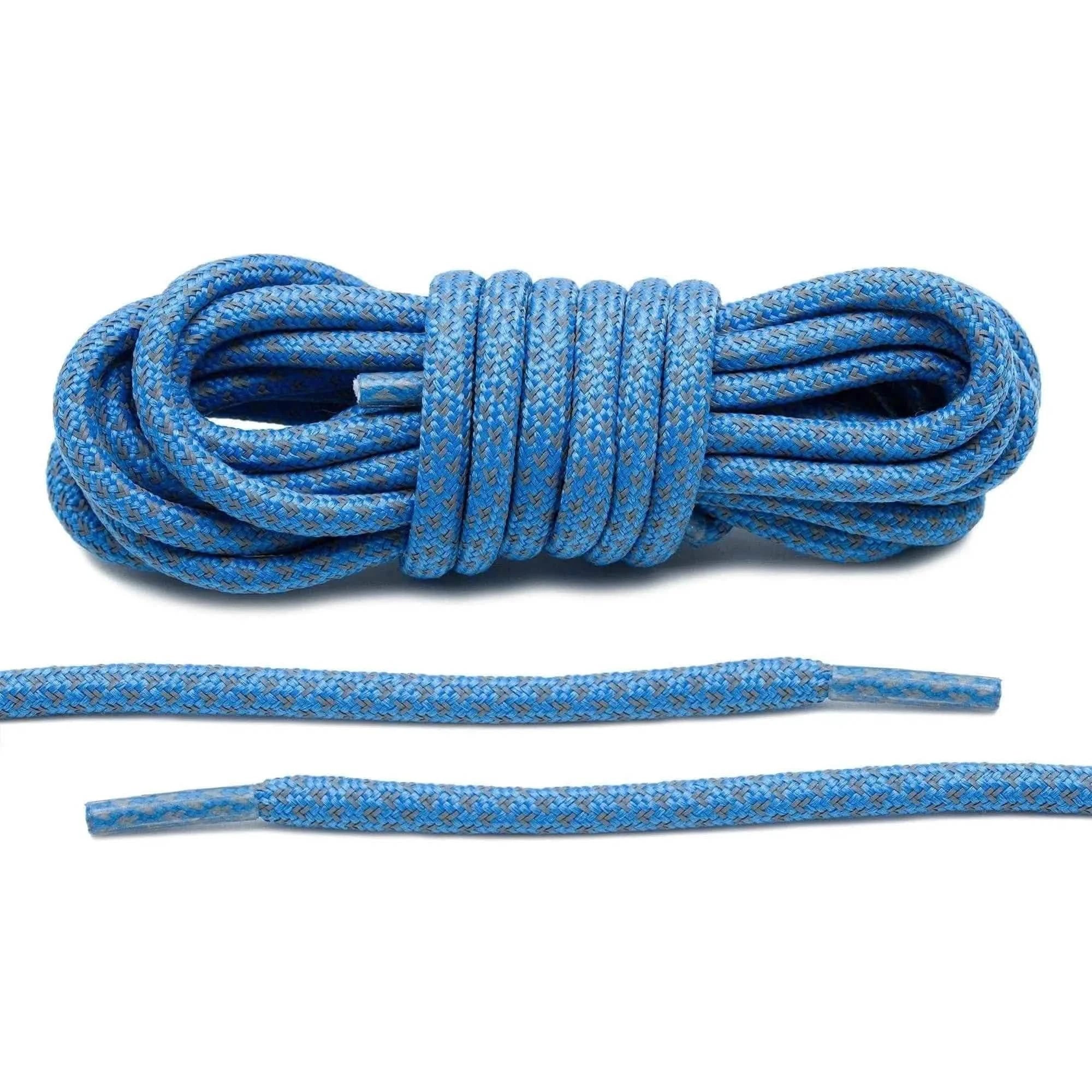 Lace Lab Cove Blue 3M Inverse Rope Laces Reflective Rope Shoelaces
