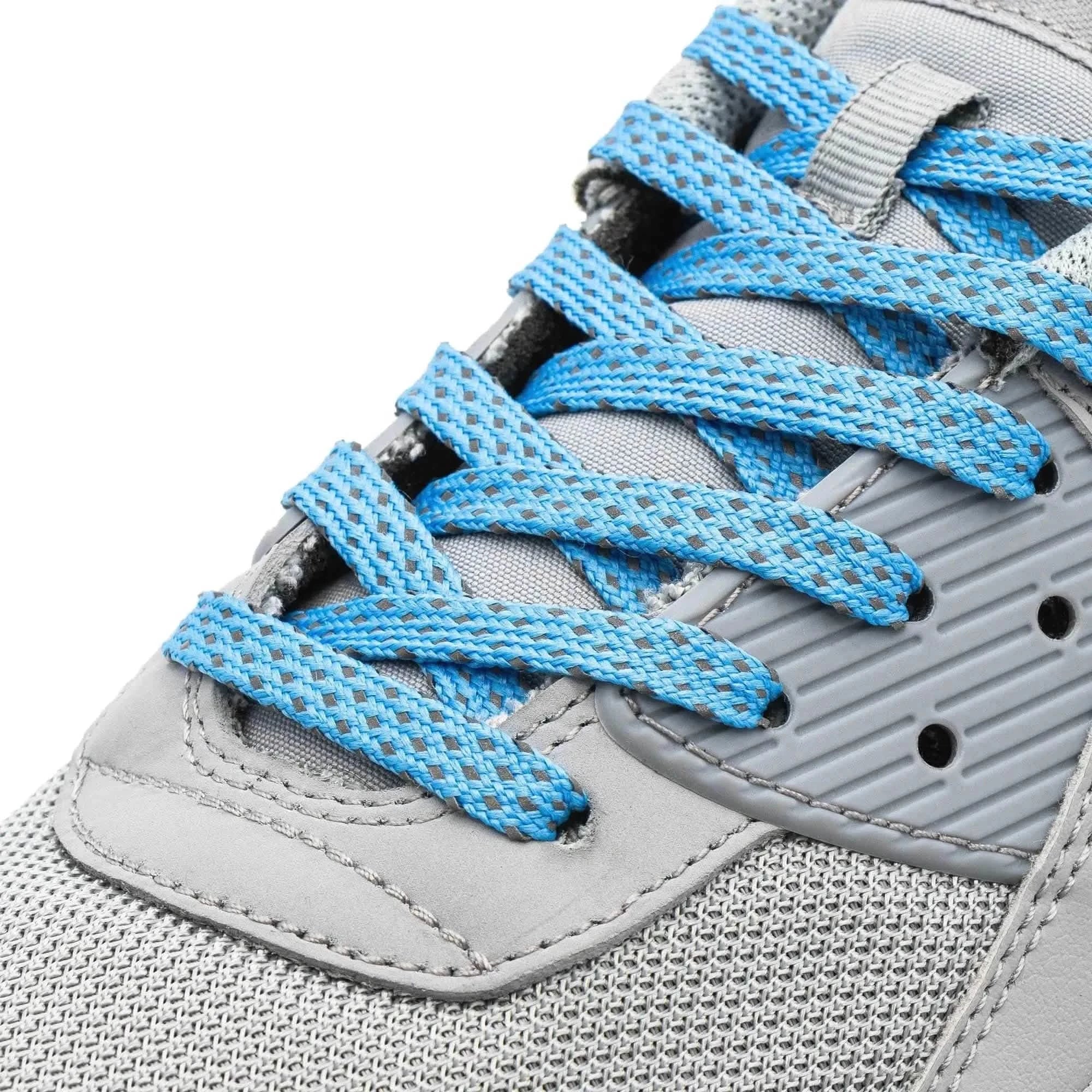 Lace Lab Cove Blue - Reflective Flat Laces 2.0 Reflective Flat Shoelaces