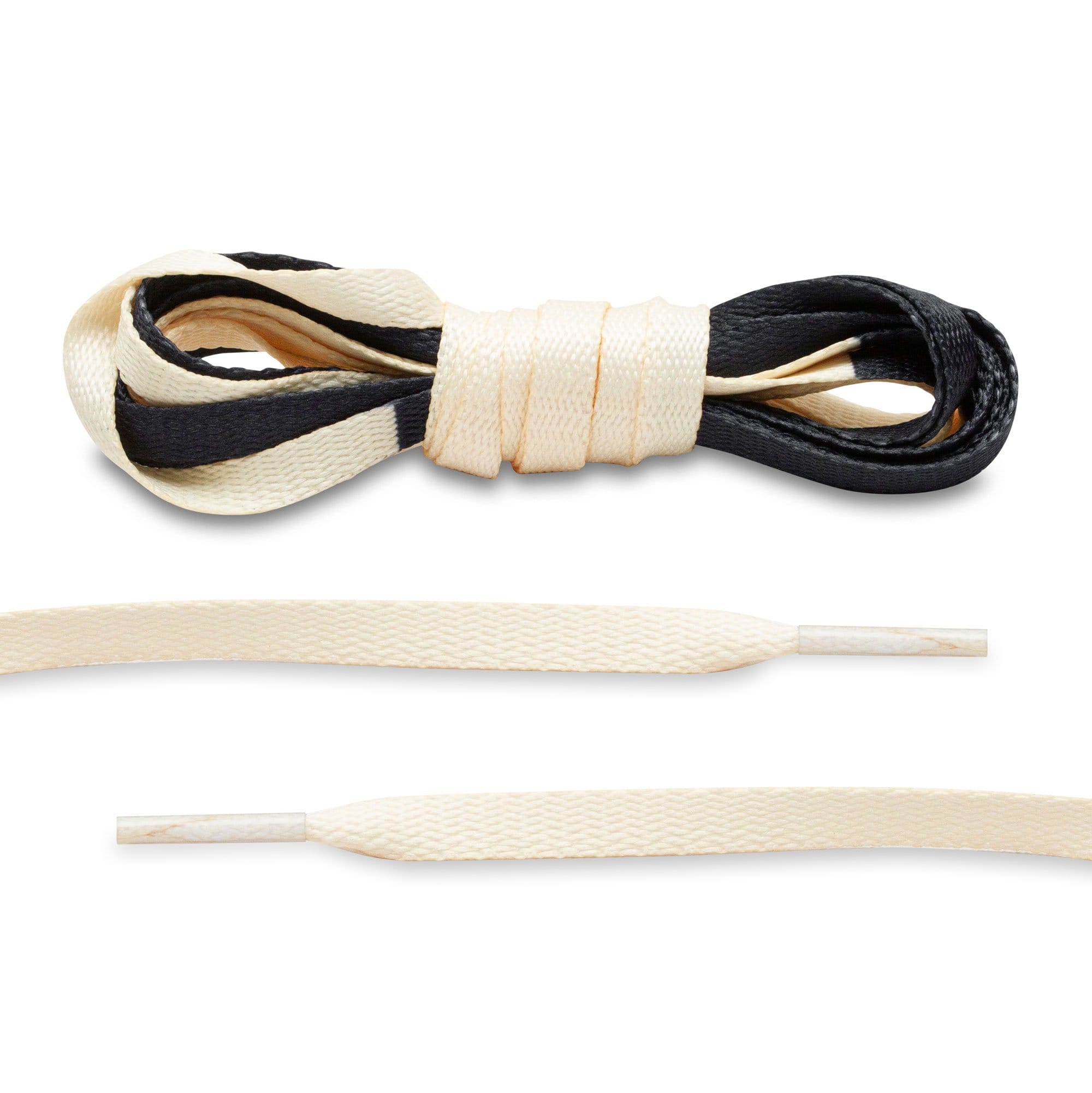 Cream/Black Union Jordan 1 Replacement Shoelaces - Angelus Direct