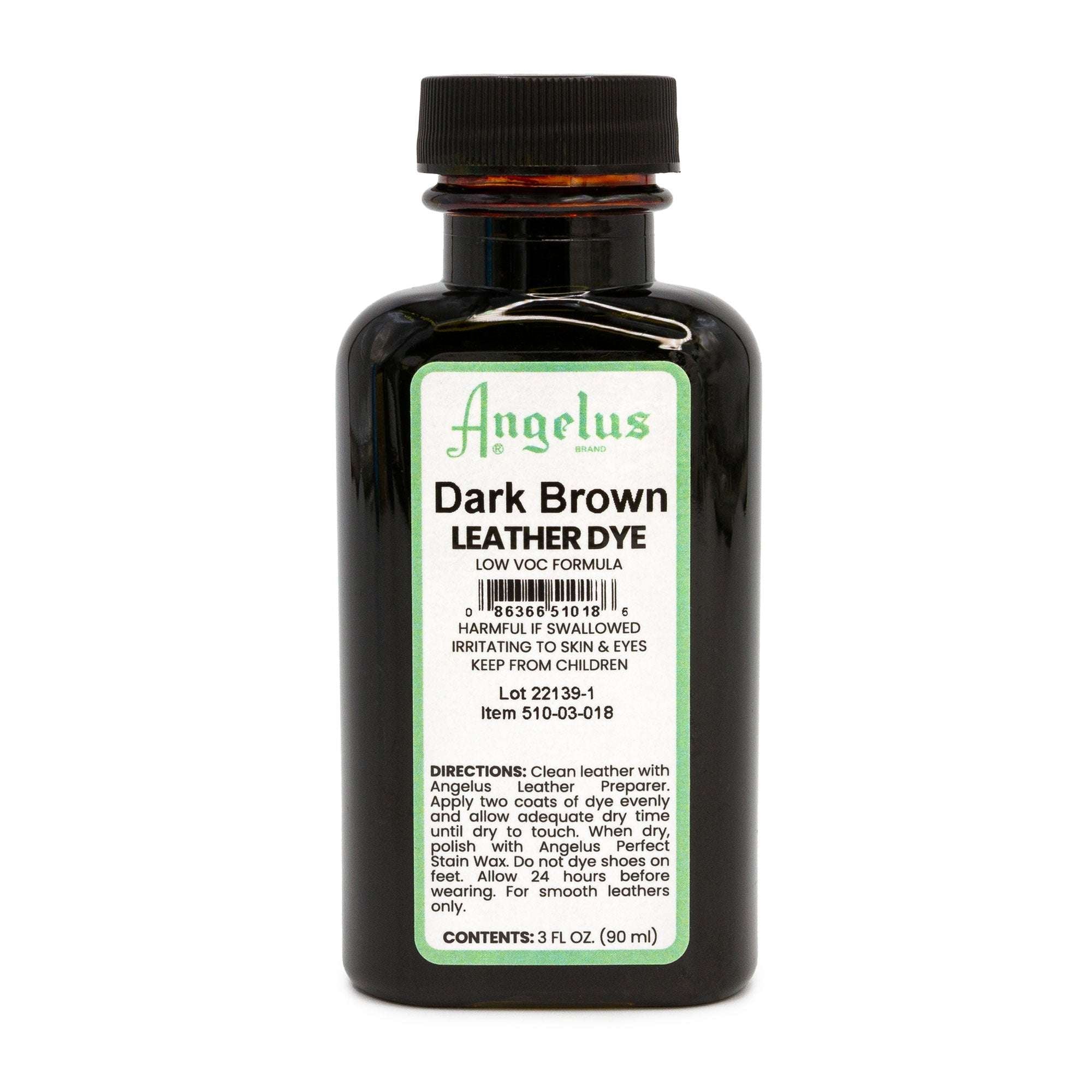 Dark Brown Low VOC Leather Dye - Angelus Direct