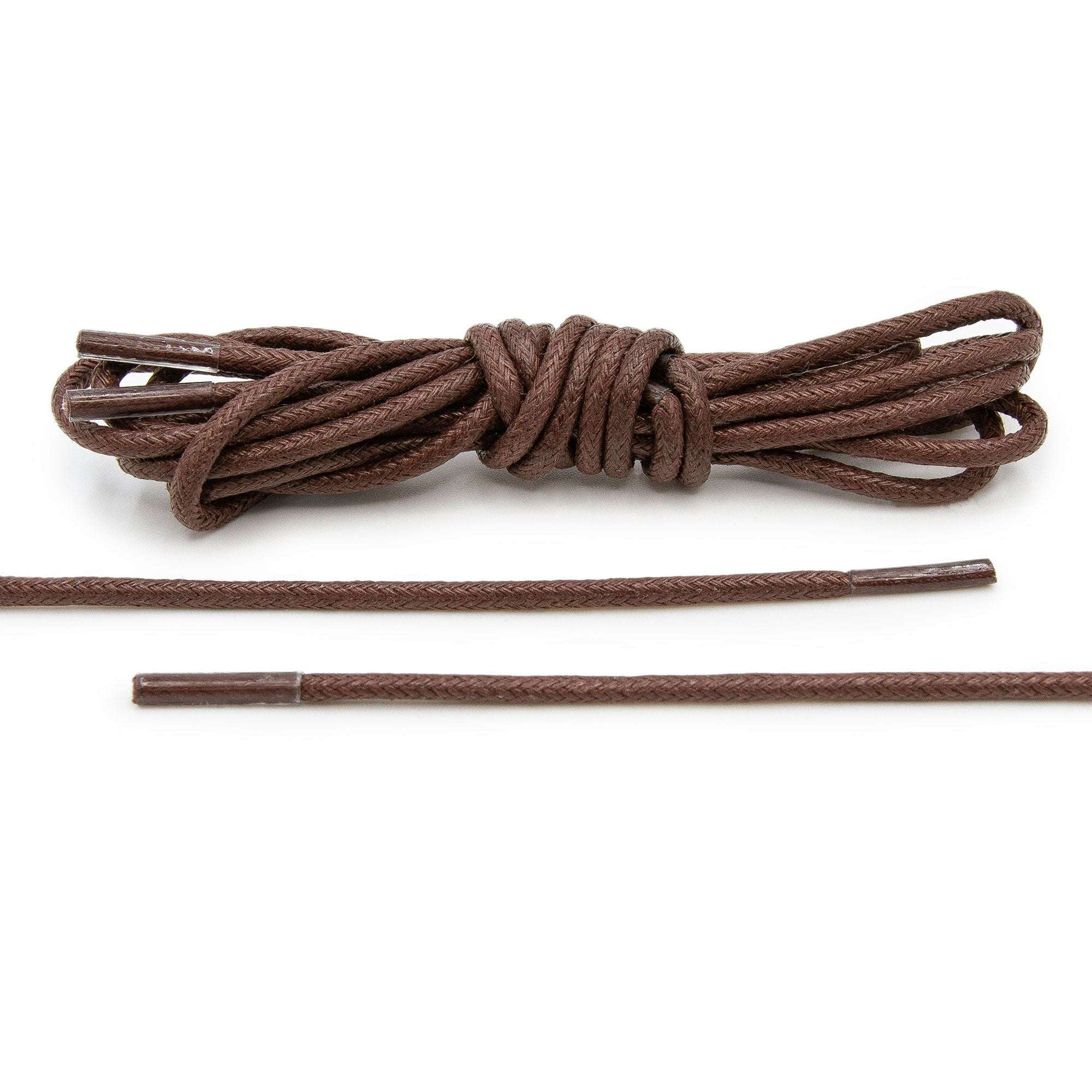 Dark Brown Waxed Dress Shoelaces - Angelus Direct