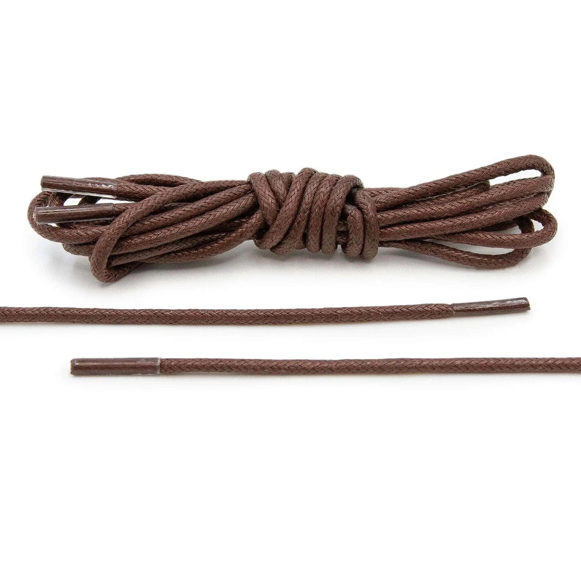 Dark Brown Waxed Dress Shoelaces - Angelus Direct