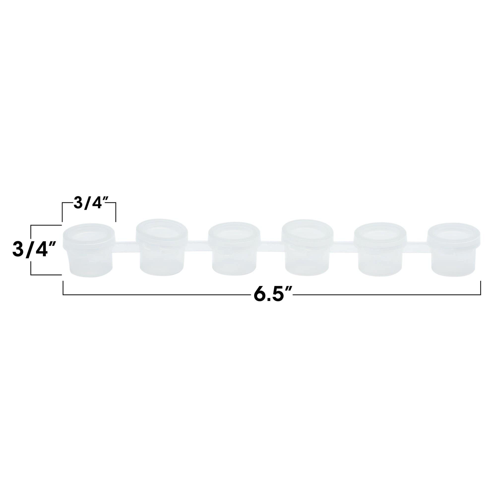 Empty Paint Cups - 6x 1/6th oz. - Angelus Direct