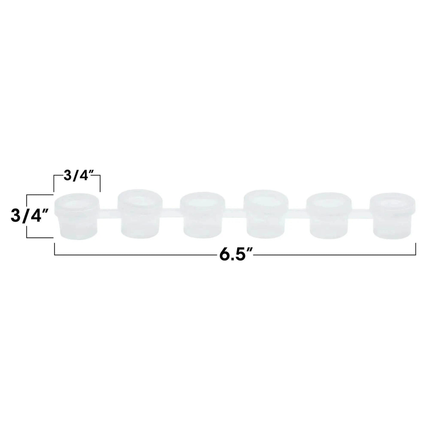 Angelus Direct Empty Paint Cups - 6x 1/6th oz. 6 x 1/6 oz. Accessories
